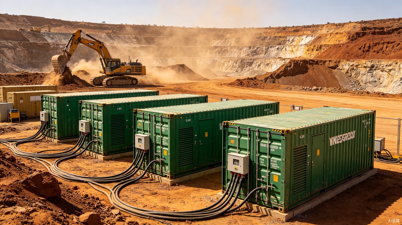 Zambia Kitwe copper mine off-grid power - 4x600kVA container generators with high-voltage output