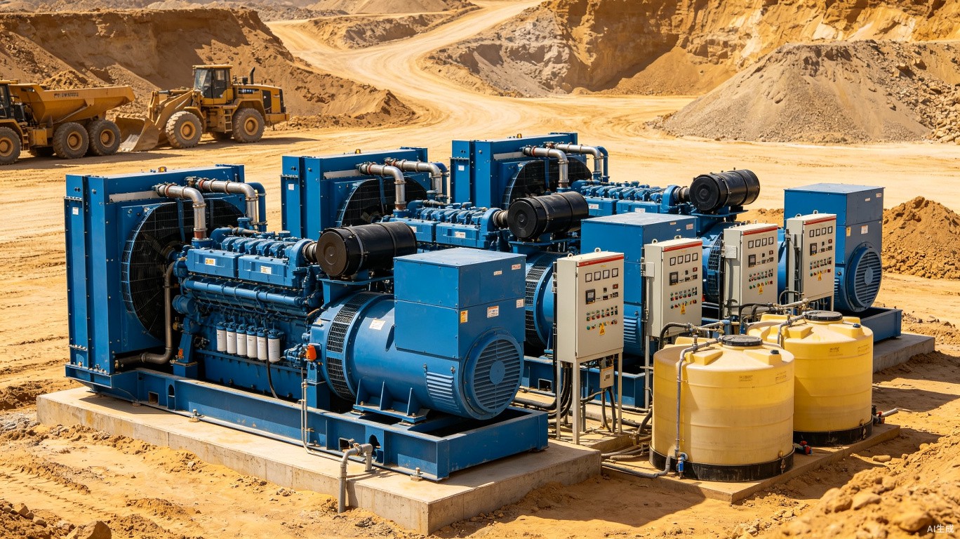 Nigeria gold mine diesel generator installation - 4x500kVA Cummins parallel system for 24/7 mining operation